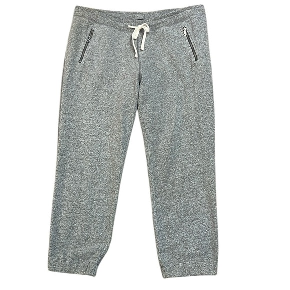 Gap Relaxed Marled Joggers Charcoal Gray  Sweatpants Drawstring Zip Pockets XL - Picture 1 of 13